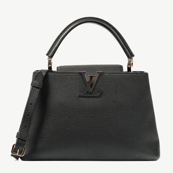 Louis Vuitton Capucines MM Black Taurillon Leather Handbag - Picture 1 of 13